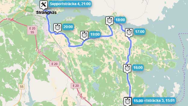 Karta över etapp 4