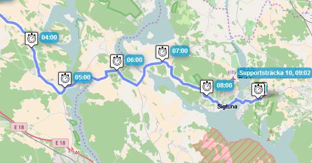 Karta över etapp 10